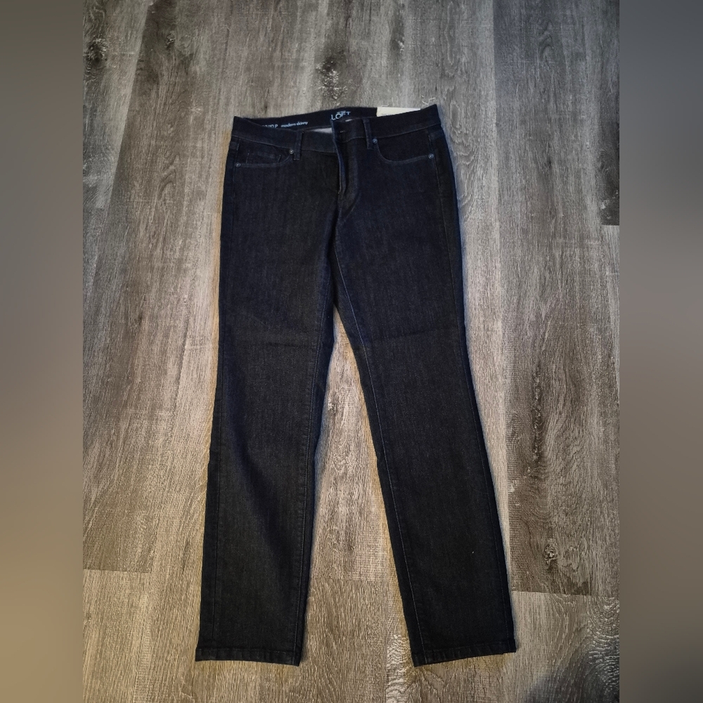 LOFT Women's Modern Skinny Black Jeans